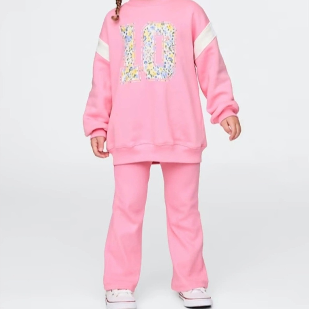 Gap Pink Sweatshirt and Pants Set with Number Design